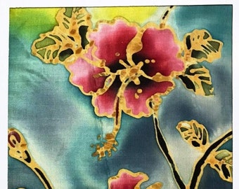 Batik Malerei (10,5 Zoll X 7,5 Inch) Über 40 Jahre Erfahrung Batik Künstler - Rayon Material - Handgezeichnete Batik (Jedes Gemälde nur 1Stk)