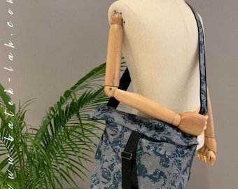 BatikUrban Crossbody (16 inch X 11 inch X 5.5 inch)(Cotton) Casual Bag - Fashion Bag - Batik Bag (2 Layers Fabric) Washable/Reusable