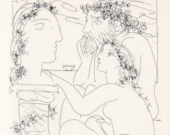 Pablo Picasso, Sculptor with His Model and His Sculpture, Vollard Suite