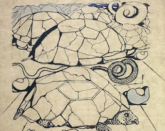 Salvador Dalí, Poèmes de Mao Tse-Tung - The Turtle, Hand Signed Lithograph