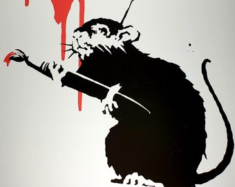 Banksy, Love Rat, Hand Signed Lithograph