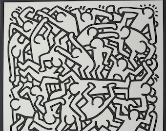 Keith Haring, Humanity 1989, Plate Signed Lithograph