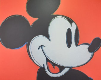Andy Warhol, Mickey Mouse (Red), Plate Signed Lithograph