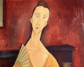 Amedeo Modigliani, Woman with a Fan (Lunia Czechowska) 1919, Lithograph