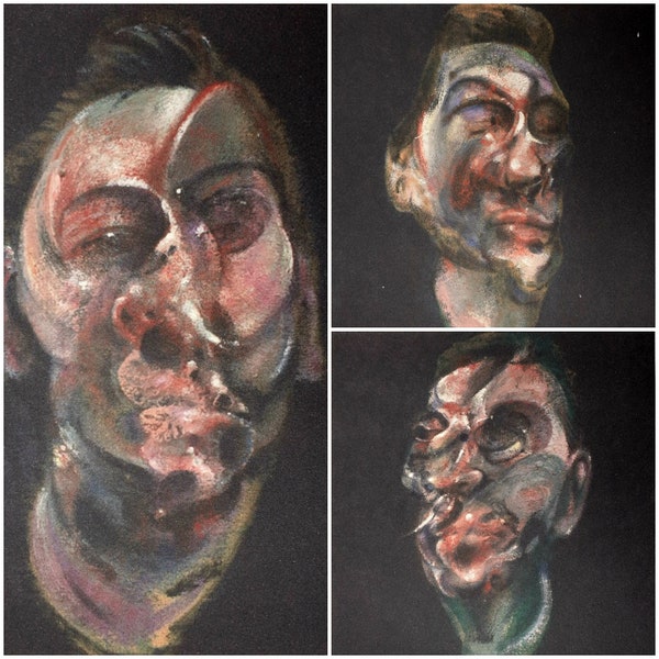 Francis Bacon, Triptych Three Studies for a Portrait of George Dyer, Hand Signed Lithograph