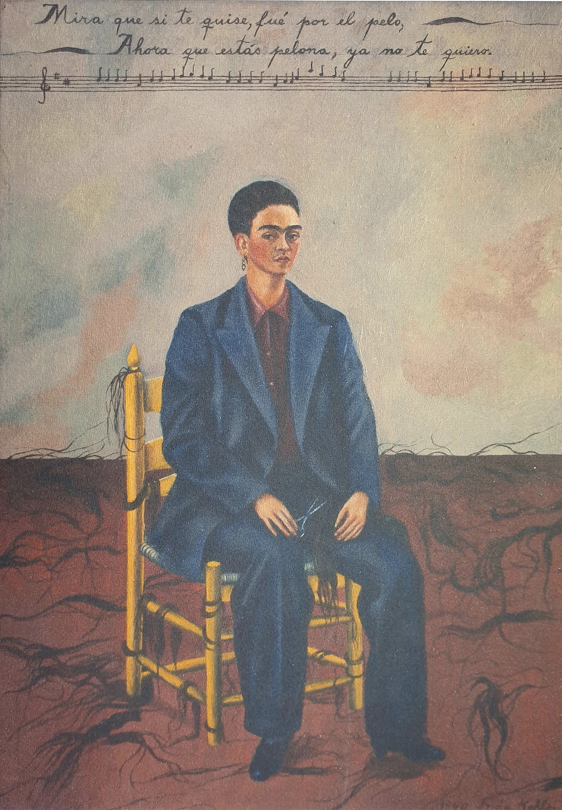 Frida Kahlo Self-portrait With Cropped Hair Hand Signed | Etsy