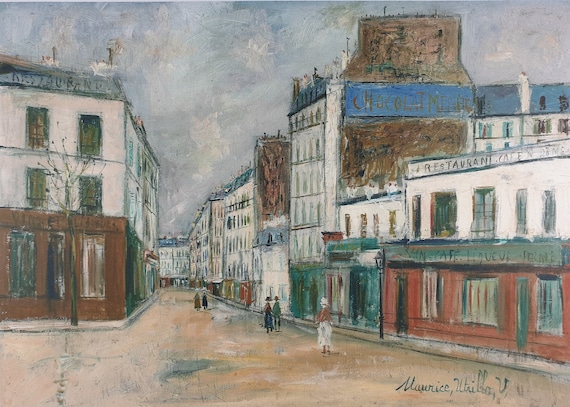 Maurice Utrillo V., Rue D'auteuil, Hand Signed Lithograph - Etsy