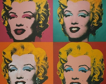 Adam Lister Andy Warhol ジークレープリント 1/50 Andy Warhol, Marilyn Monroe, Plate Signed Lithograph - Etsy