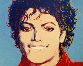 Andy Warhol, Michael Jackson 1984, Plate Signed Lithograph - Etsy 日本