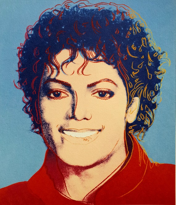 Andy Warhol, Michael Jackson 1984, Plate Signed Lithograph