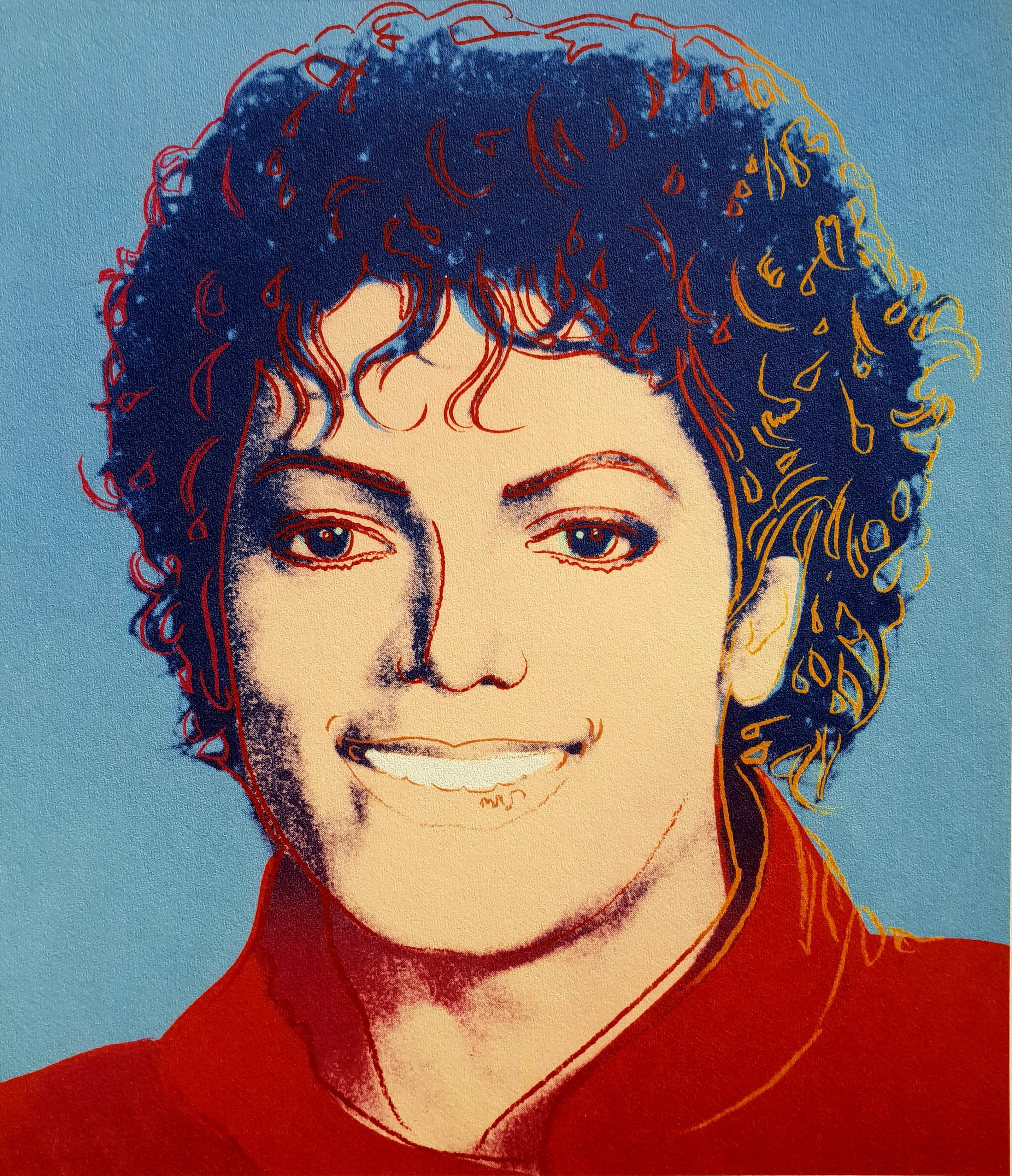 マイケル・ジャクソン(MJ)のサイン入りイラスト・Andy Warhol 作 Andy Warhol 