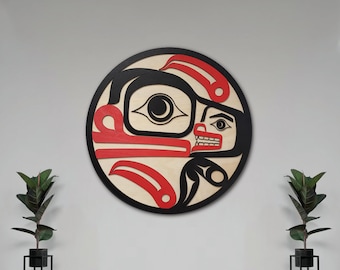 Coast Salish Frog Wall Art