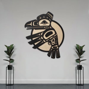 Coast Salish Raven Wall Art