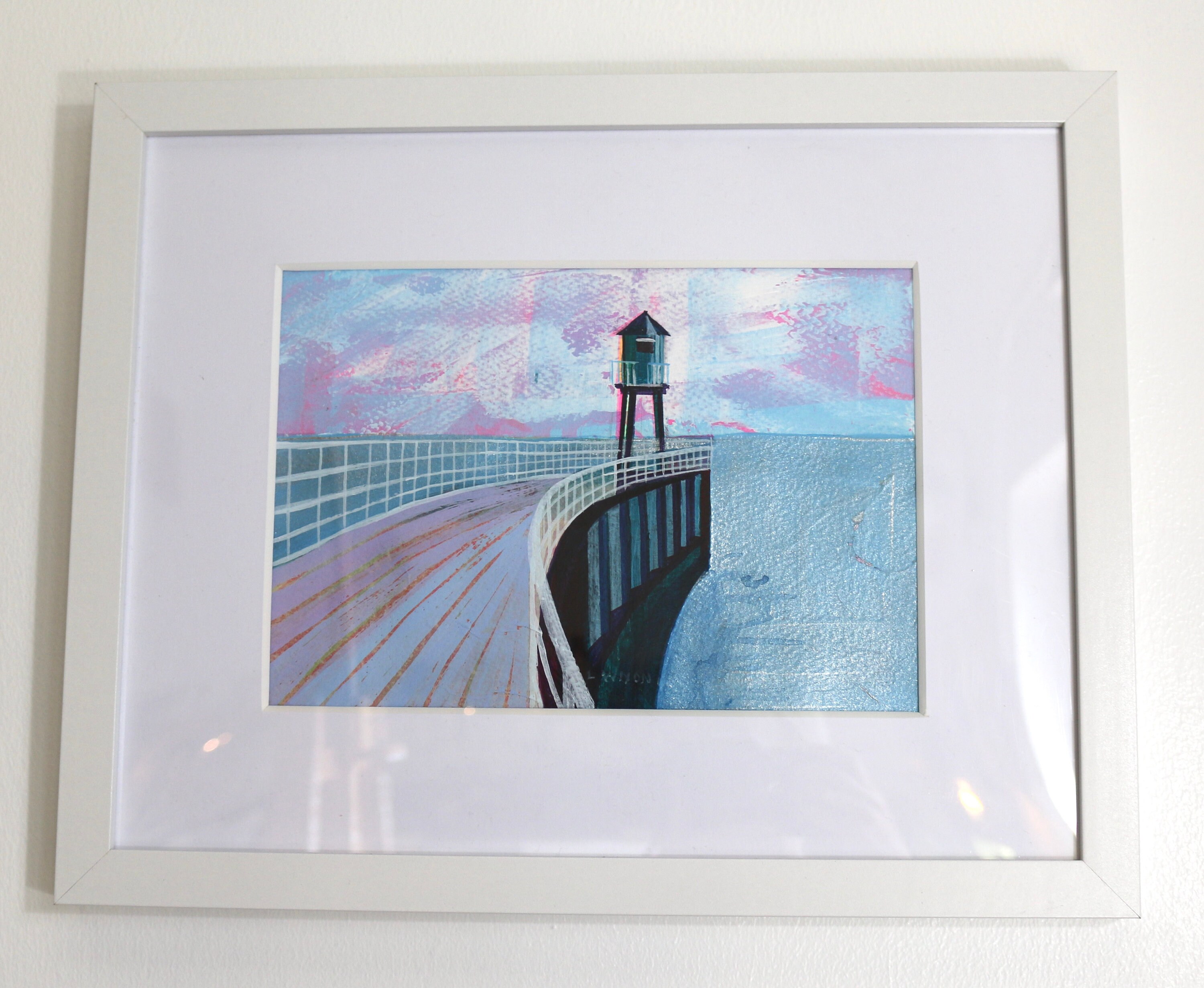 Wall Art Whitby Original Water Colour Whitby West Pier Etsy