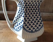 Vintage 1970 39 s Blue white transferware 39 Adams 39 Real English Ironstone Pitcher