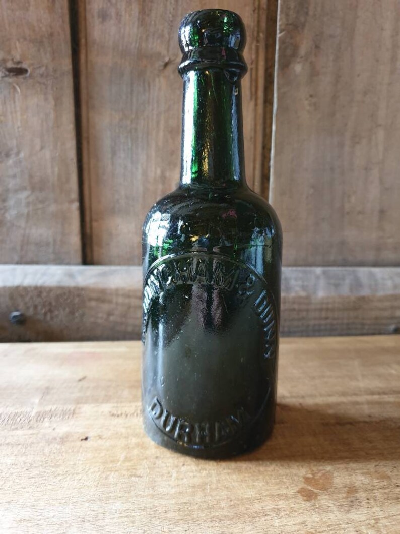 Antique Waddingham & Dunn Durham Green Glass Beer Bottle Etsy