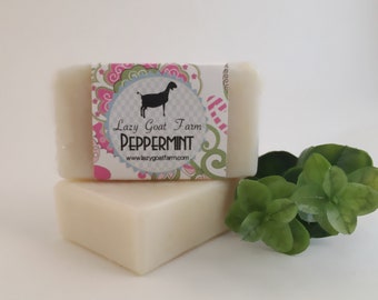 Peppermint  Goat Milk Soap, All Natural Soap, Handmade Soap, Homemade Soap, Handcrafted Soap