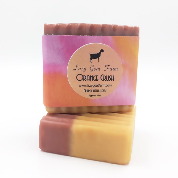 Orange Crush Goat Milk Soap, All Natural Soap, Handmade Soap, Homemade Soap, Handcrafted Soap
