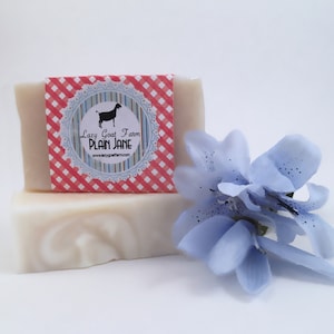 Plain Jane Goat Milk Soap, No Fragrance or Scented Oils, All Natural Soap, Handmade Soap, Handcrafted, Creamy Organic Goat Milk Soap