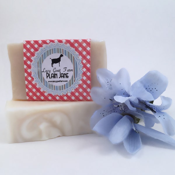 Plain Jane Goat Milk Soap, No Fragrance or Scented Oils, All Natural Soap, Handmade Soap, Handcrafted, Creamy Organic Goat Milk Soap