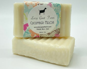 Goat Milk Soap Cucumber Melon, All Natural Soap, Handmade Soap, Homemade Soap, Handcrafted Soap