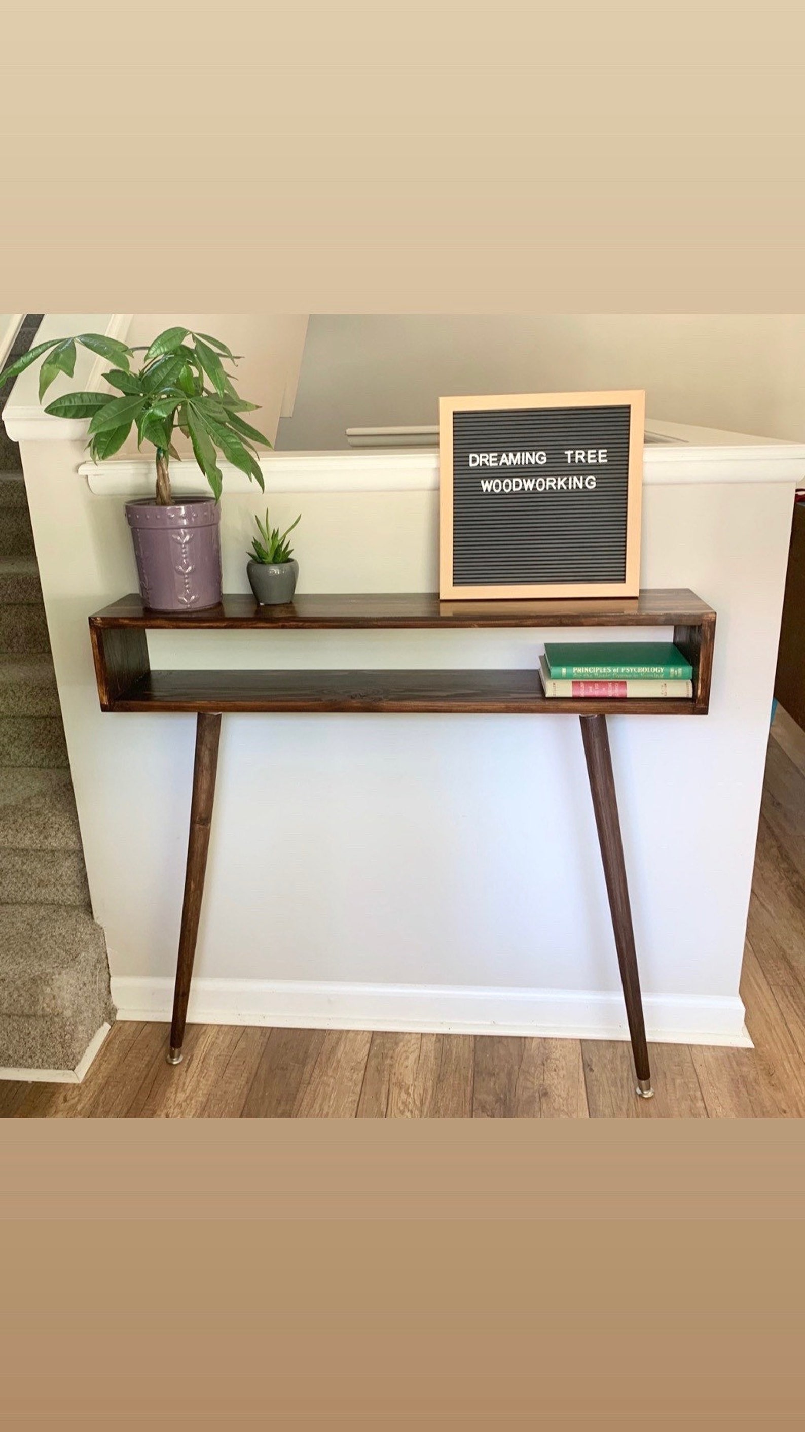 Mid Century Modern Entryway Table Etsy