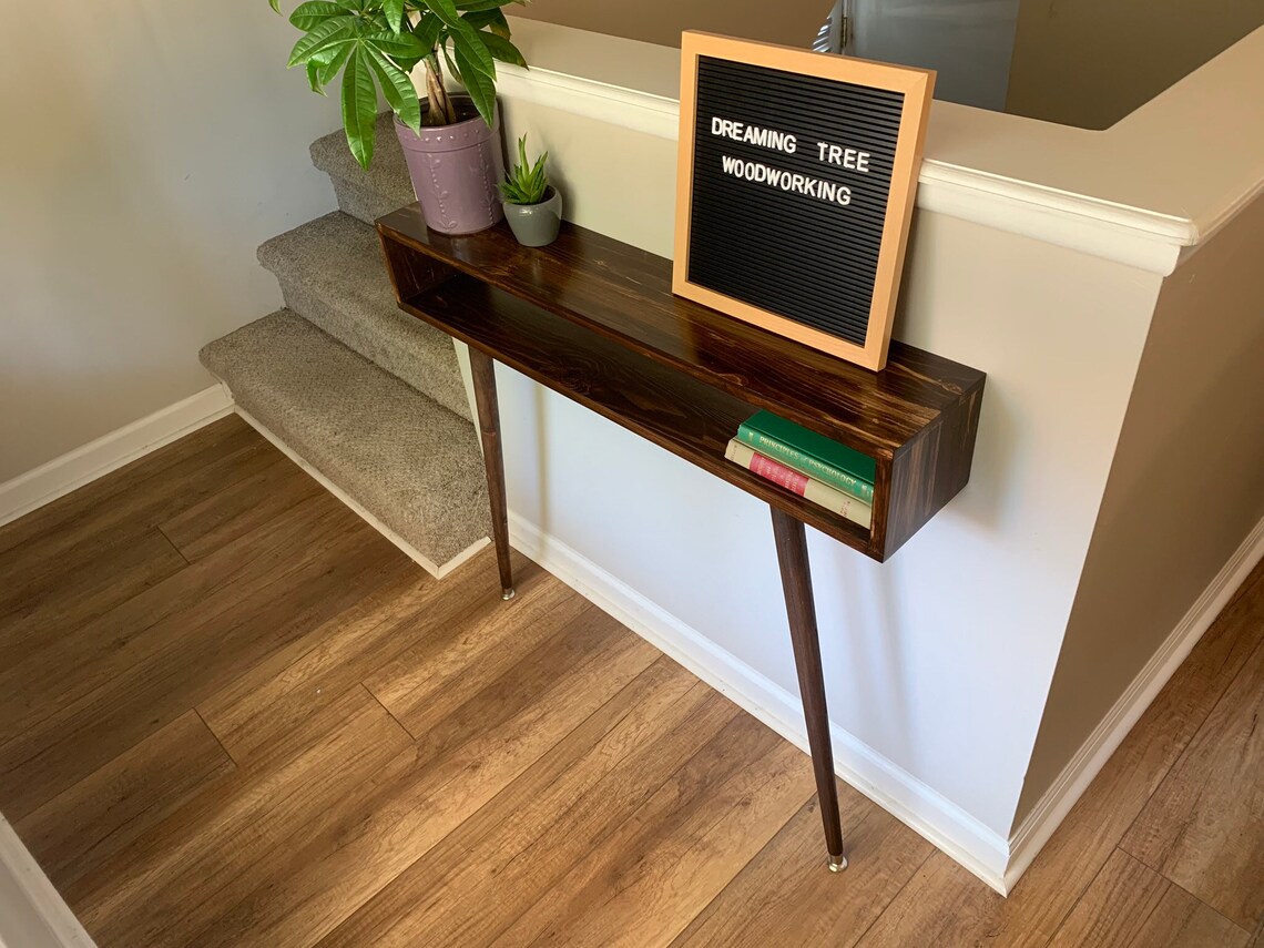 Mid Century Modern Entryway Table Etsy