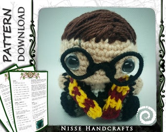 Amigurumi Pattern - Wizard Boy with Glasses