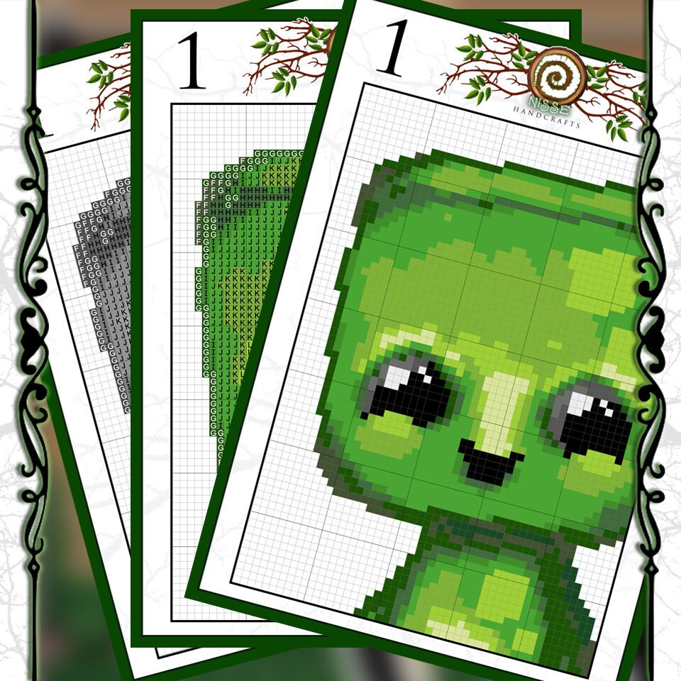 Minecraft Creeper Cross Stitch - PDF Instructions – TheCloudFactory