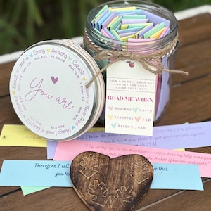 Bible Verse Jar, Christian Affirmation, Read Me When Jar, Color-Coded Bible Verse Jar, Personalized Scripture Gifts, Armor of God