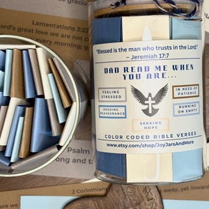 DAD Read Me When Jar, Bible Verse for Fathers, emotions and feelings Bible Verses, Father’s Day Gift, DAD Birthday Gift, men Christian Gift