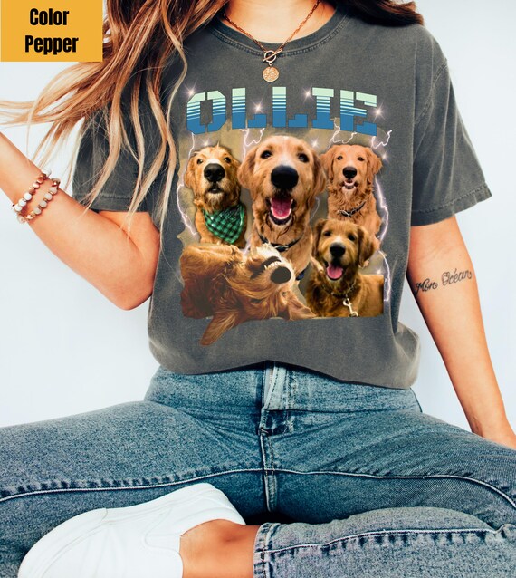 Custom Comfort Colors Dog Tshirt Retro Dog Shirt Personalized Pet Shirt 90s Shirt Women Tee Etsy