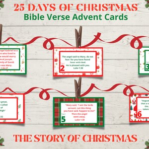 Advent Calendar Bible Verses for Christmas 25 Easy to Read - Etsy