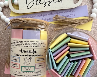 Encouragement Bible Verse Jar | Healing Gift for Breakup, Divorce, Job Loss, or Tough Seasons| Read Me When|FREE U.S. Shipping Included