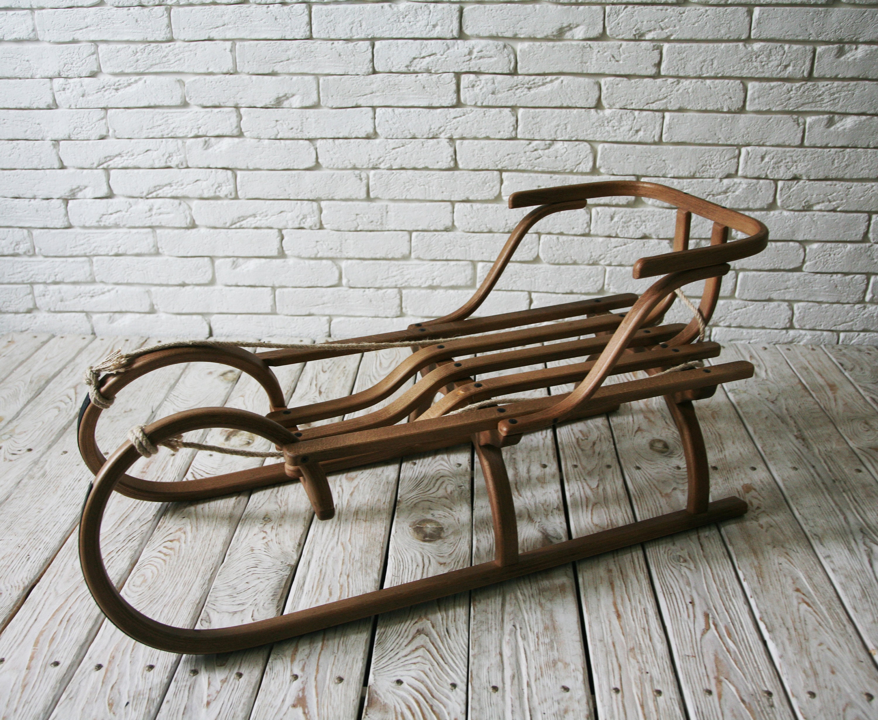 Sled wooden sled sledge holzschlitten slee winter sled Etsy