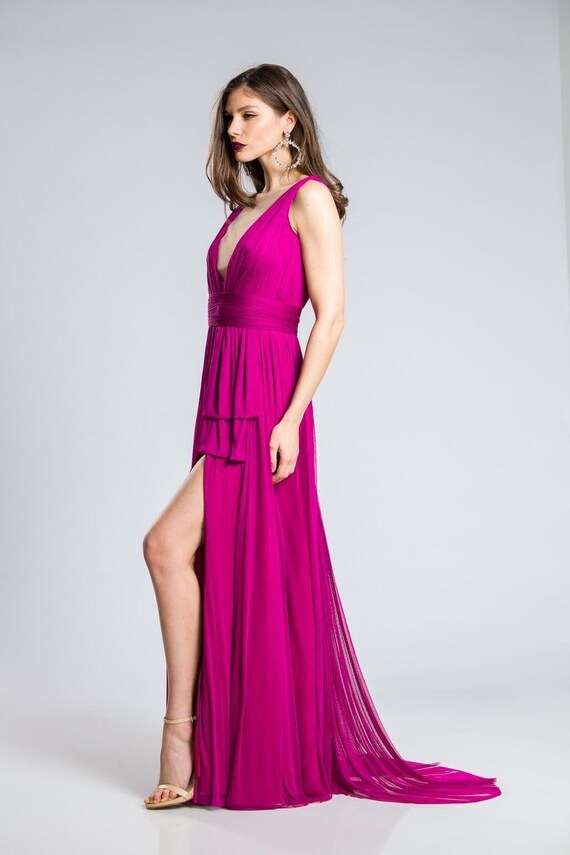 silk tulle dress