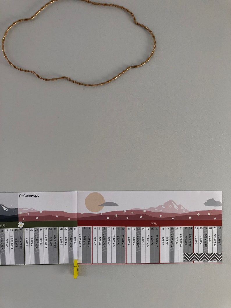Poutre du Temps Avril 2024 à Mars 2025 Etsy France