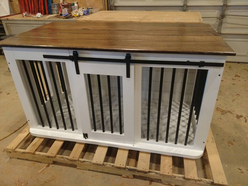 Double Door Fancy Dog Kennel Etsy
