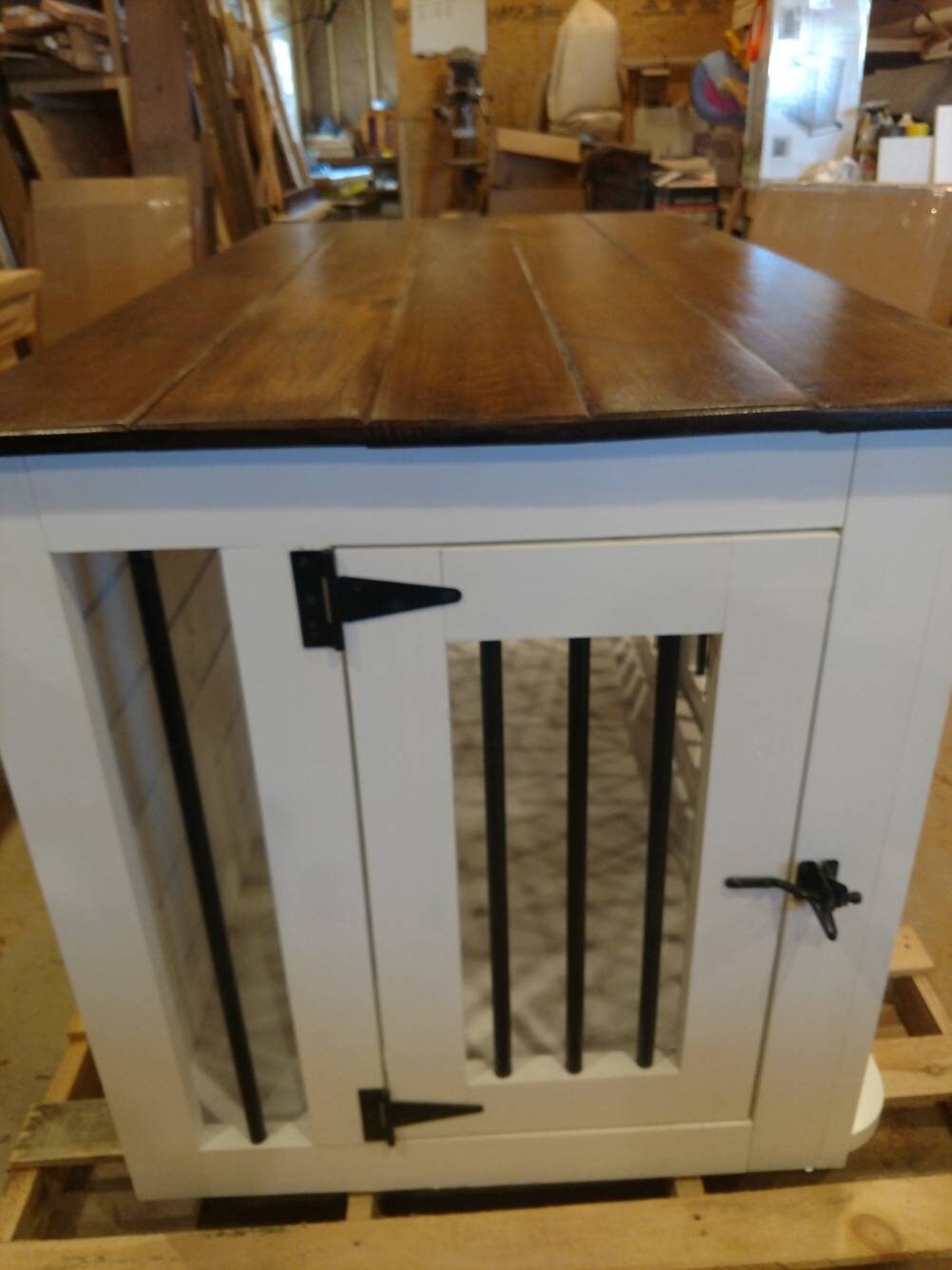 Double Barn Door Fancy Dog Kennel With Side Door and Divider Etsy