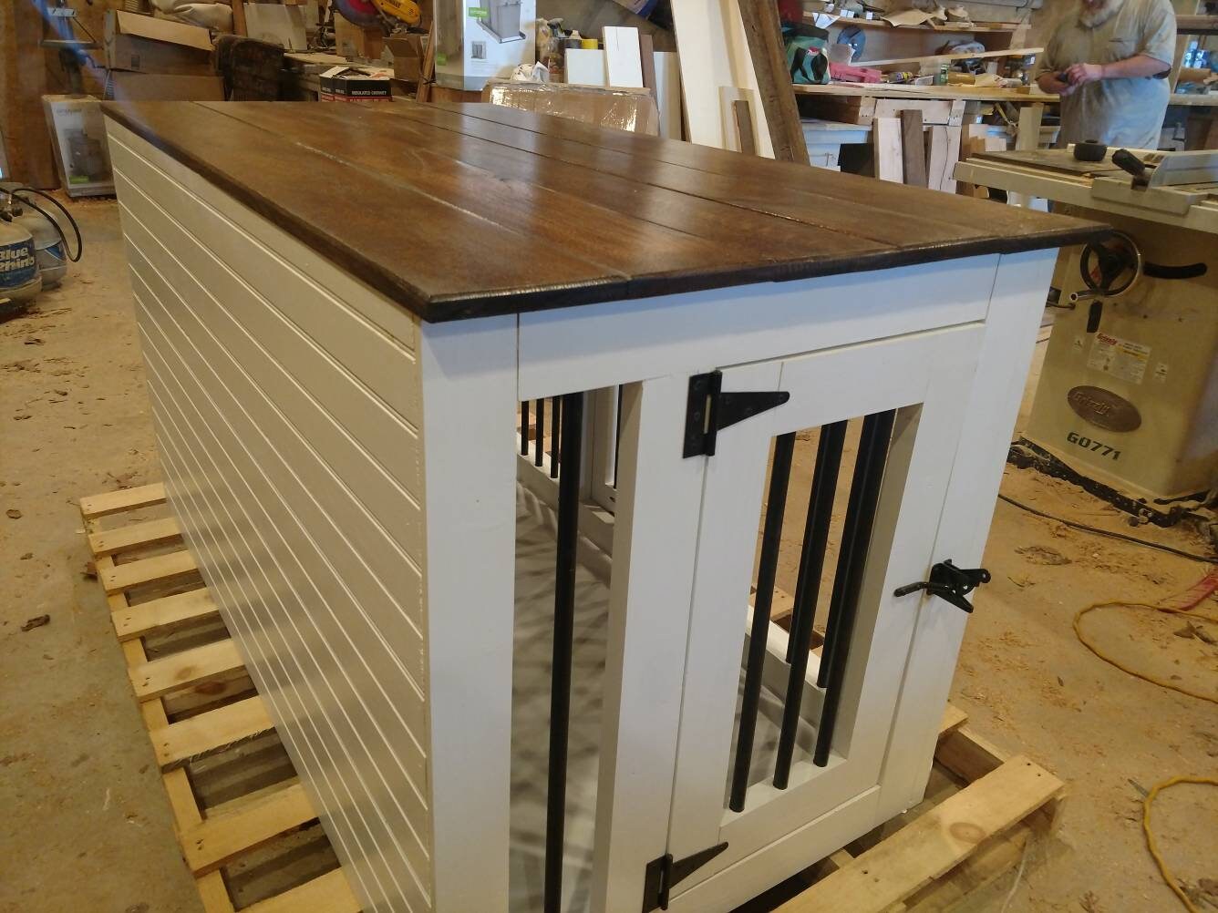 Double Barn Door Fancy Dog Kennel With Side Door and Divider Etsy