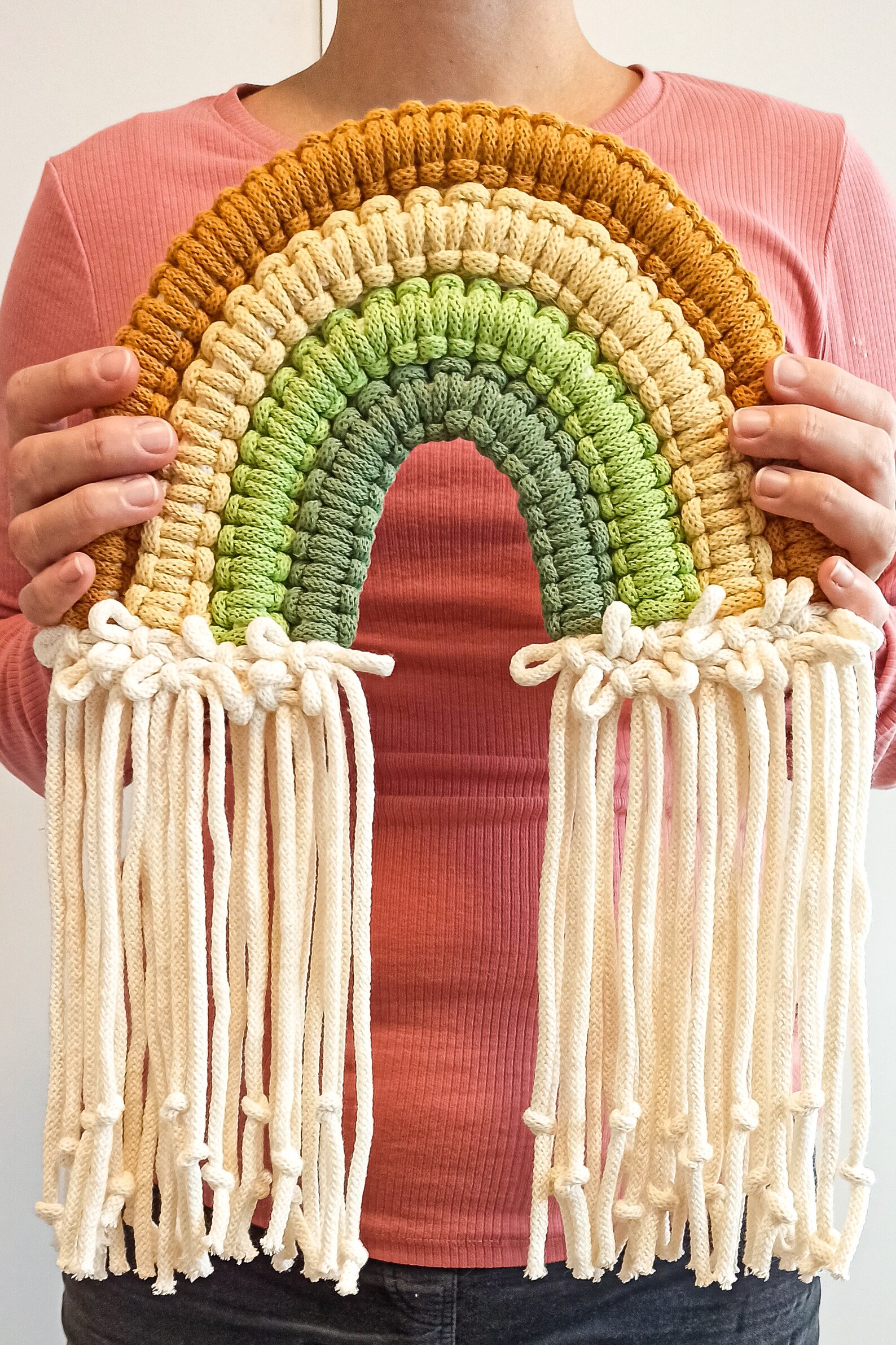 Macrame rainbow / Makrama tęcza / Makramee Regenbogen / Wall Etsy