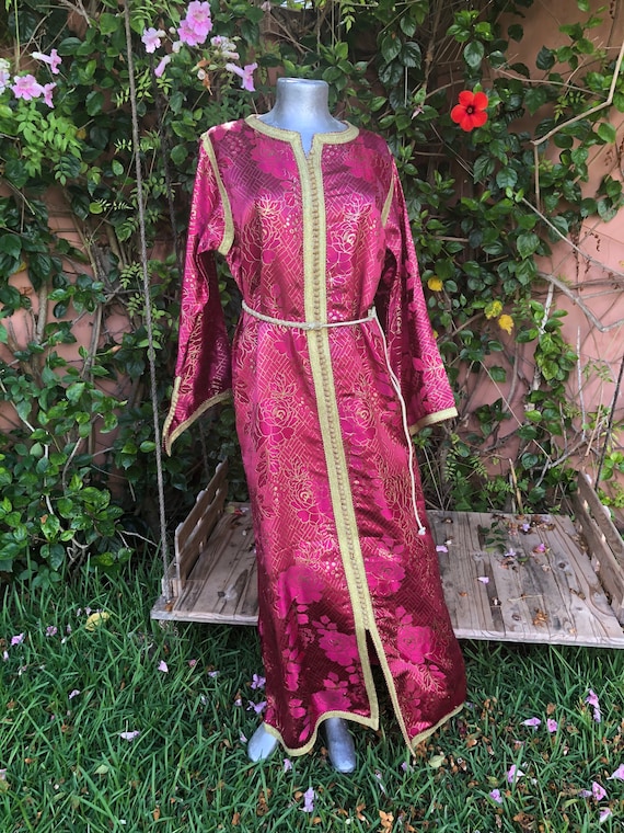 Vintage Red Moroccan Kaftan