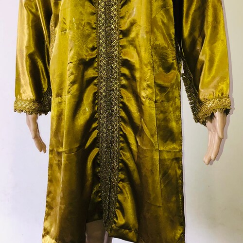 Gold Moroccan Mid-length popular Kaftan Dress