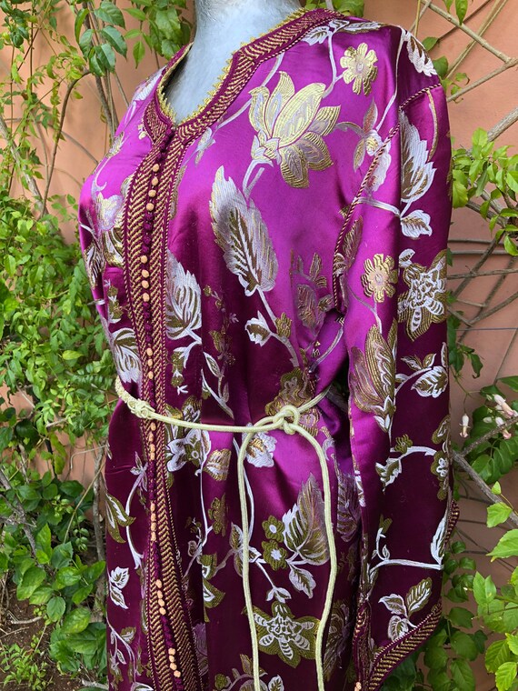 Vintage Purple & Gold Moroccan Kaftan