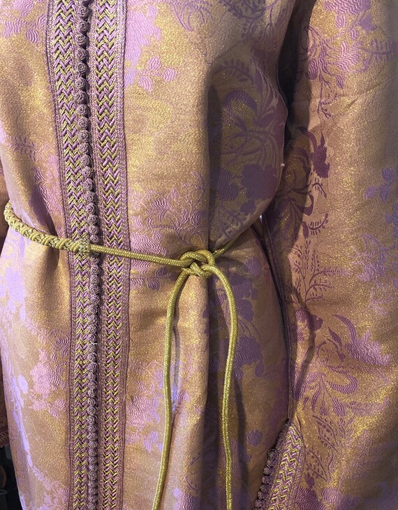Vintage Pink & Gold Moroccan Kaftan