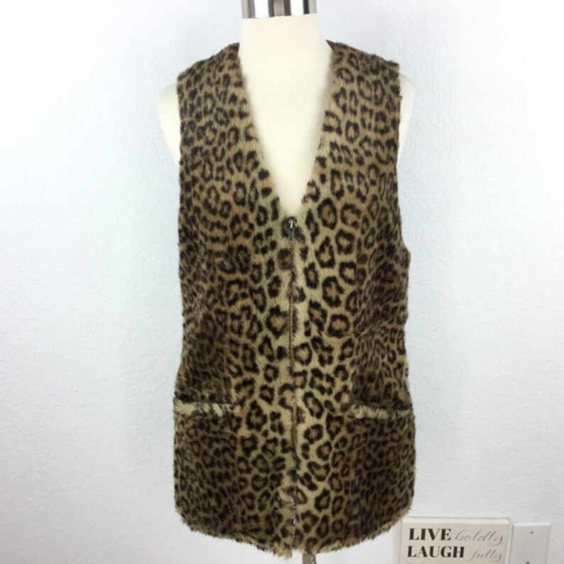 cheetah sweater vest