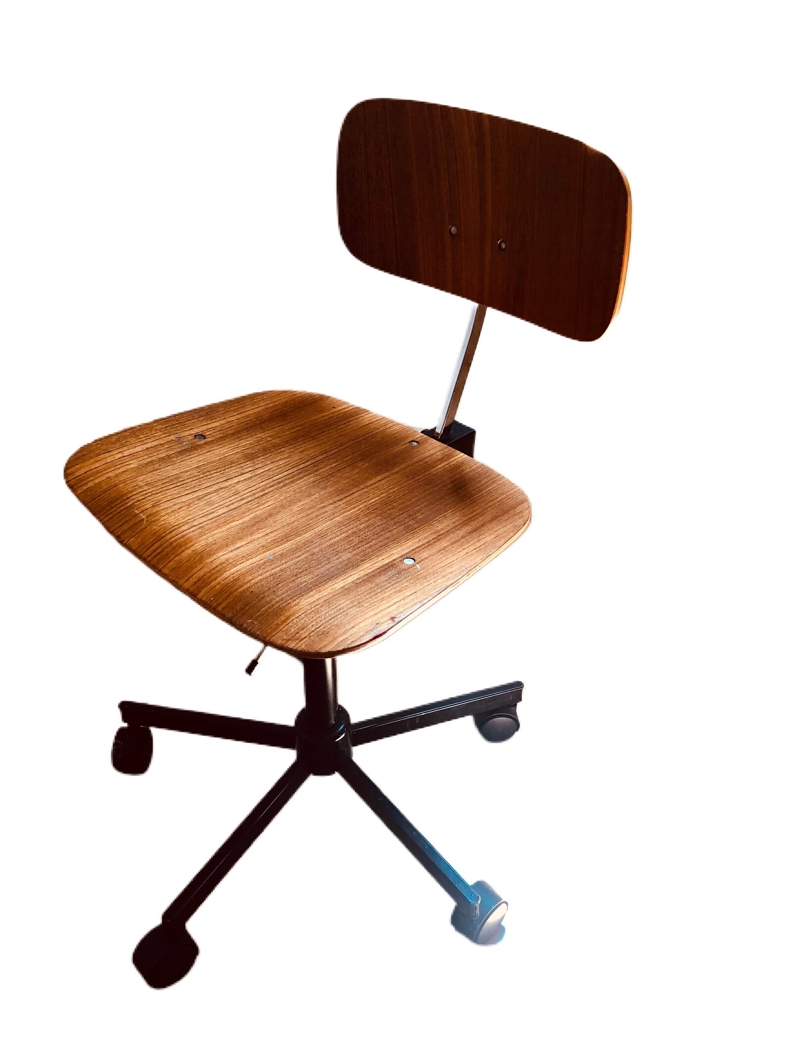 1960s Danish Modern Kevi Swivel Desk Chair de Rabami Stole Etsy