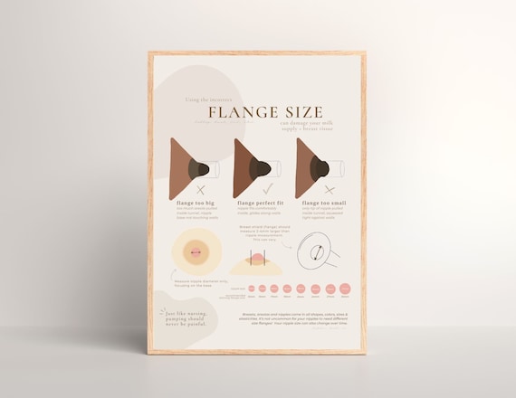 Flange Size Poster: Breastfeeding Education (Digital Download)