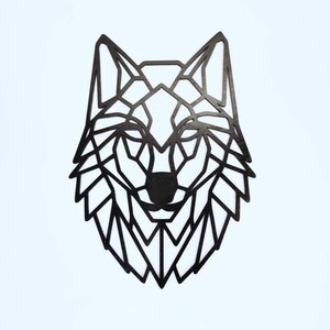Wooden Geometric Wolf Wall Art, Wall Mural, Wall Art for Living Room, Bedrooms, Office Wall Hangings, Wall Decorations