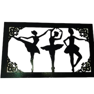 Ballerina Wooden Wall Art, Ballerinas, Ballet Wall Hangings, Decor for Ballet Studio, Wooden Wall Decorations, Decor for Girls Bedroom
